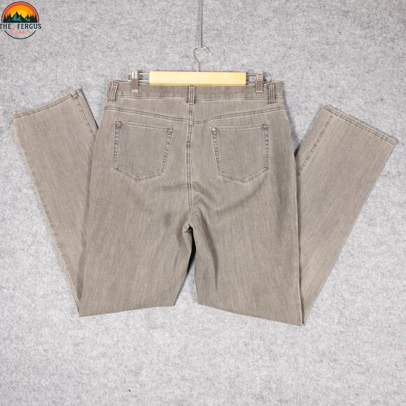 Chico's Straight Leg Jeans Gray Denim Cotton Slimming Women's Size 1 (Sz 8) - Picture 9 of 15